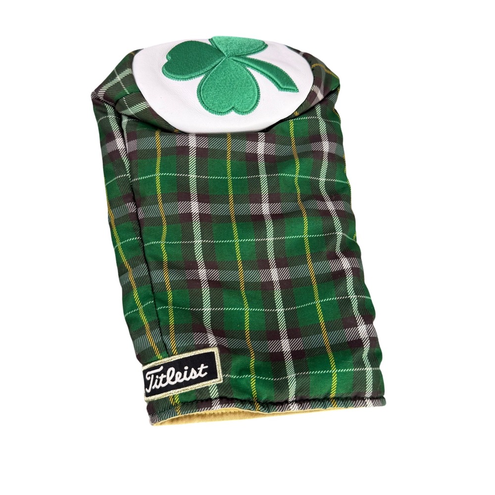 Titleist Shamrock Driver Headcover Green Tartan Plaid Barrel Limited St Patricks